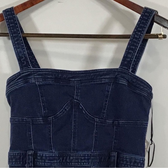 NEW!! Woman’s Free People Denim Pleated Dress Size S/P - Picture 2 of 7